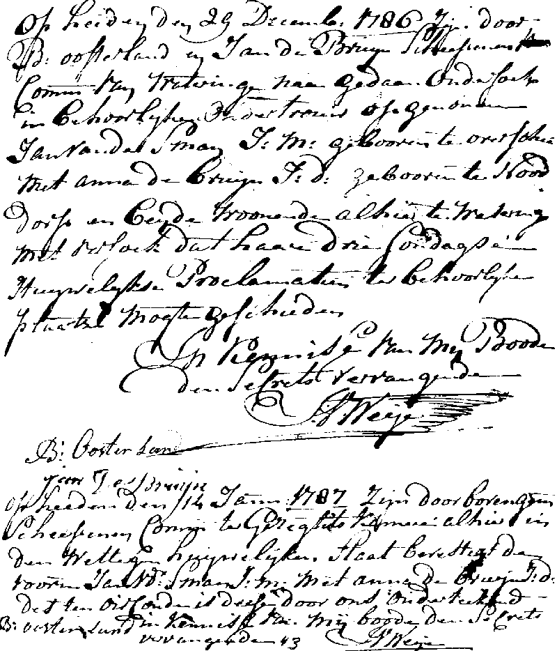 17861229 huw akte DTB Wat'n Jan vd Sman - Anna d Bruijn